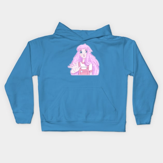 Awkward Girl Kids Hoodie by colleen.rose.art